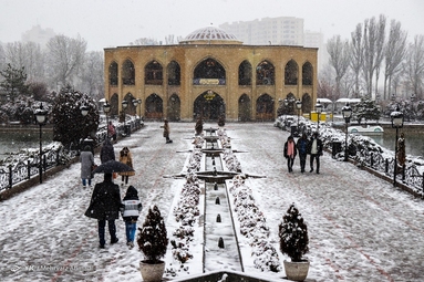 بارش برف پائیزی - تبریز