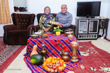 دورهمی شب یلدا در روستا - استان گلستان