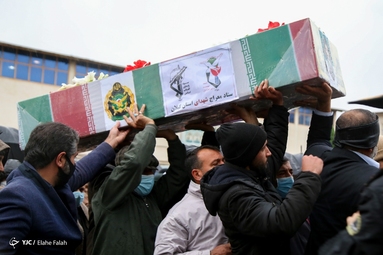 تشییع پیکر شهید دفاع مقدس «رضا صادق محبوب»