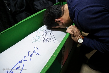 مراسم وداع با پیکر شهید «محمد رستم»