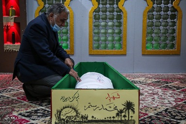 مراسم وداع با پیکر شهید «محمد رستم»