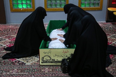 مراسم وداع با پیکر شهید «محمد رستم»