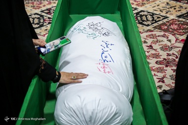 مراسم وداع با پیکر شهید «محمد رستم»