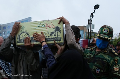 مراسم استقبال از ۵ شهید گمنام و ۴ شهید شناسایی شده دفاع مقدس - شیراز