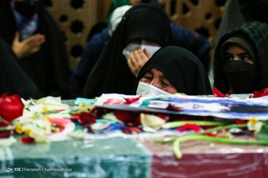 مراسم استقبال از ۵ شهید گمنام و ۴ شهید شناسایی شده دفاع مقدس - شیراز