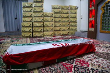 وداع با پیکر شهید سید مرتضی رضا قدیری