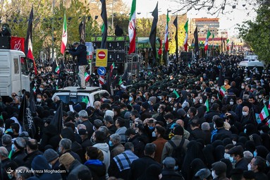مراسم تشییع پیکر پاک ۱۵۰ شهید دفاع مقدس در سالروز شهادت حضرت فاطمه زهرا (س)  - دانشگاه تهران