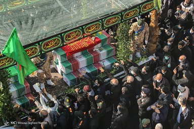 مراسم تشییع پیکر پاک ۱۵۰ شهید دفاع مقدس در سالروز شهادت حضرت فاطمه زهرا (س)  - دانشگاه تهران
