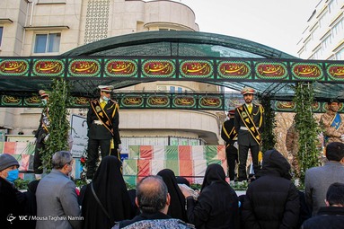 مراسم تشییع پیکر پاک ۱۵۰ شهید دفاع مقدس در سالروز شهادت حضرت فاطمه زهرا (س)  - دانشگاه تهران