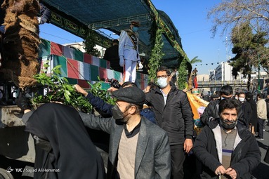 مراسم تشییع پیکر پاک ۱۵۰ شهید دفاع مقدس در سالروز شهادت حضرت فاطمه زهرا (س)  - دانشگاه تهران