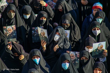 مراسم تشییع پیکر پاک هشت شهید گمنام تازه تفحص شده دفاع مقدس - رشت
