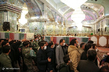 مراسم تشییع پیکر پاک پنج شهید گمنام تازه تفحص شده دفاع مقدس - شیراز