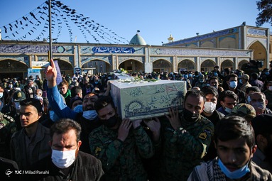 مراسم تشییع پیکر پاک پنج شهید گمنام تازه تفحص شده دفاع مقدس - شیراز