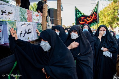 مراسم تشییع پیکر پاک چهار شهید گمنام تازه تفحص شده دفاع مقدس - بوشهر