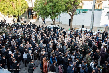 مراسم تشییع پیکر پاک چهار شهید گمنام تازه تفحص شده دفاع مقدس - بوشهر