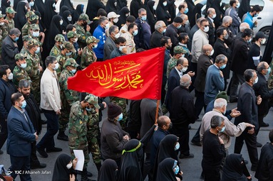 مراسم تشییع پیکر پاک چهار شهید گمنام تازه تفحص شده دفاع مقدس - بوشهر