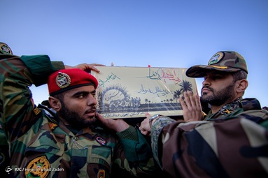 مراسم تشییع پیکر پاک سه شهید گمنام تازه تفحص شده دفاع مقدس -  اهواز