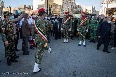 مراسم تشییع پیکر پاک سه شهید گمنام تازه تفحص شده دفاع مقدس -  اهواز