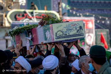 مراسم تشییع پیکر پاک سه شهید گمنام تازه تفحص شده دفاع مقدس -  اهواز