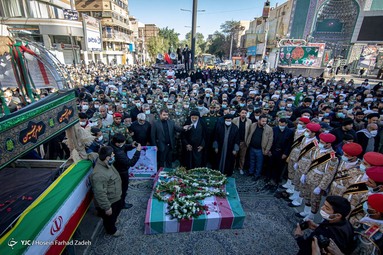 مراسم تشییع پیکر پاک سه شهید گمنام تازه تفحص شده دفاع مقدس -  اهواز