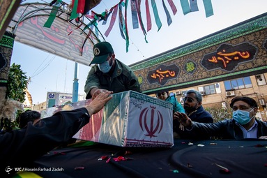 مراسم تشییع پیکر پاک سه شهید گمنام تازه تفحص شده دفاع مقدس -  اهواز