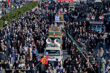 مراسم تشییع پیکر پاک سه شهید گمنام تازه تفحص شده دفاع مقدس -  اهواز