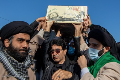 مراسم تشییع پیکر پاک سه شهید گمنام تازه تفحص شده دفاع مقدس -  اهواز