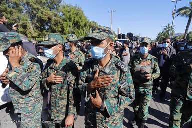 مراسم تشییع پیکر پاک سه شهید گمنام تازه تفحص شده دفاع مقدس -  بندرعباس