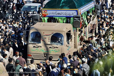 مراسم تشییع پیکر پاک سه شهید گمنام تازه تفحص شده دفاع مقدس -  بندرعباس