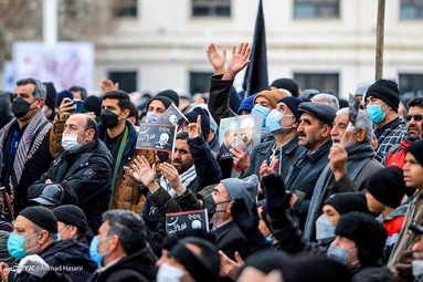 مراسم تشییع پیکر ۹ شهید گمنام تازه تفحص شده دفاع مقدس - مشهد مقدس