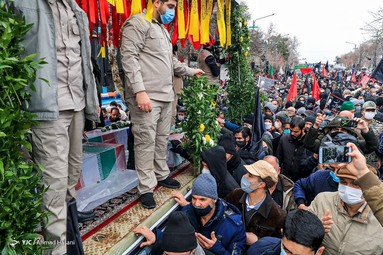 مراسم تشییع پیکر ۹ شهید گمنام تازه تفحص شده دفاع مقدس - مشهد مقدس