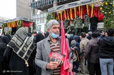 مراسم تشییع پیکر ۹ شهید گمنام تازه تفحص شده دفاع مقدس - مشهد مقدس