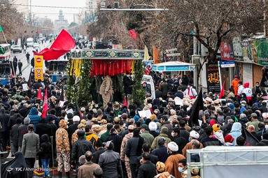 مراسم تشییع پیکر ۹ شهید گمنام تازه تفحص شده دفاع مقدس - مشهد مقدس