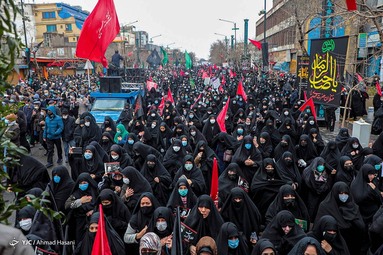 مراسم تشییع پیکر ۹ شهید گمنام تازه تفحص شده دفاع مقدس - مشهد مقدس