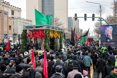 مراسم تشییع پیکر ۹ شهید گمنام تازه تفحص شده دفاع مقدس - مشهد مقدس