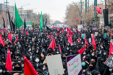 مراسم تشییع پیکر ۹ شهید گمنام تازه تفحص شده دفاع مقدس - مشهد مقدس