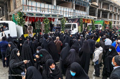 مراسم تشییع پیکر ۹ شهید گمنام تازه تفحص شده دفاع مقدس - مشهد مقدس