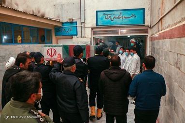 تشییع پیکر پاک شهید گمنام دفاع مقدس - زندان اراک