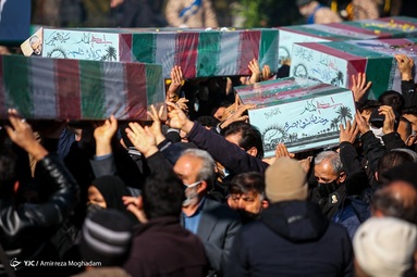 مراسم تشییع پیکر پاک ۱۵۰ شهید گمنام تازه تفحص شده دفاع مقدس - تهران