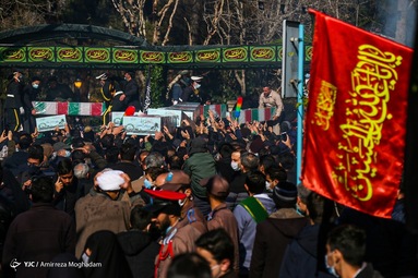 مراسم تشییع پیکر پاک ۱۵۰ شهید گمنام تازه تفحص شده دفاع مقدس - تهران