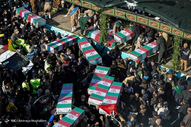 مراسم تشییع پیکر پاک ۱۵۰ شهید گمنام تازه تفحص شده دفاع مقدس - تهران