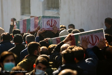 مراسم تشییع پیکر پاک ۱۵۰ شهید گمنام تازه تفحص شده دفاع مقدس - تهران