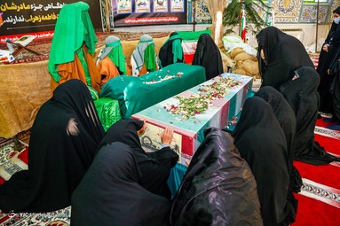تشییع و تدفین پیکر دو شهید گمنام - شهرضا