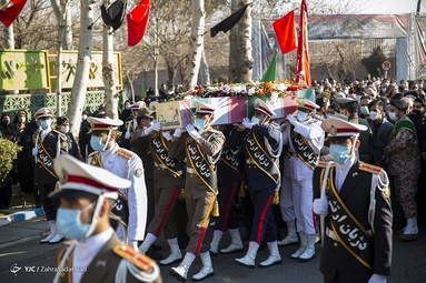 مراسم تدفین دو شهید گمنام
