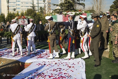 مراسم تدفین دو شهید گمنام