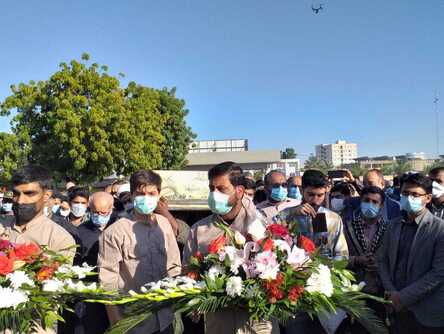 تشییع و خاکسپاری شهدا دردانشکده فنی شهید کرانی بندرعباس