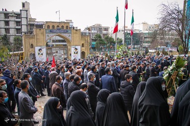 مراسم تشییع و تدفین دو شهید گمنام دفاع مقدس - وزارت کشور