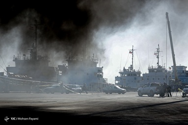 مانور مشترک پدافندغیر عامل و مدیریت بحران - بندر بوشهر