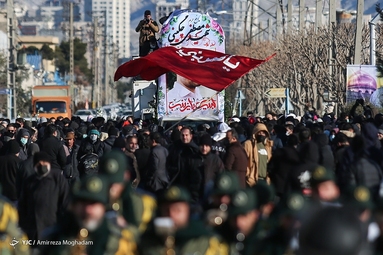 مراسم تشییع پیکر شهید مدافع حرم مصطفی چگینی