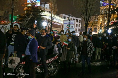 شادی مردم تهران پس از صعود تیم ملی به جام جهانی 2022